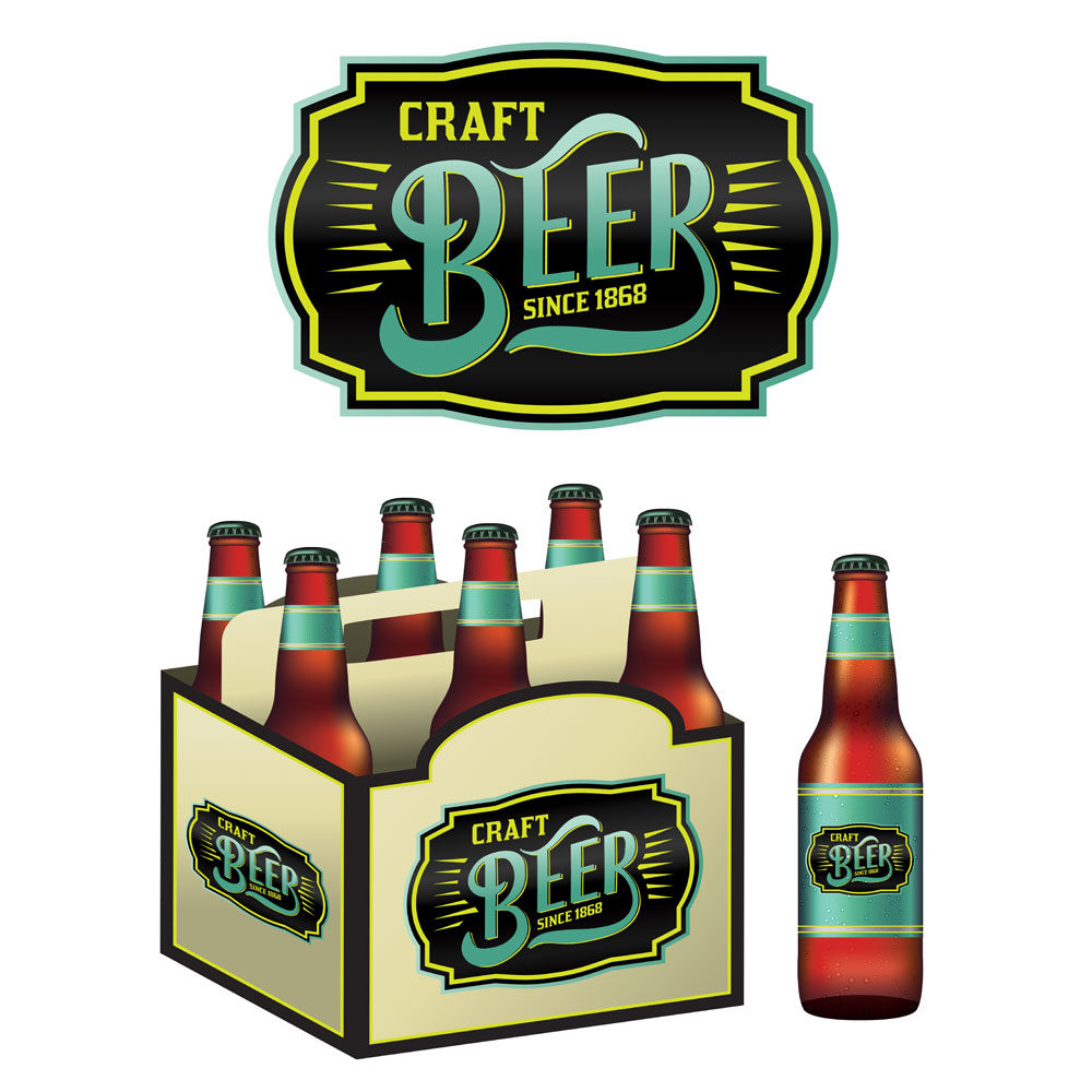 Illustration – Craft Beer Six Pack