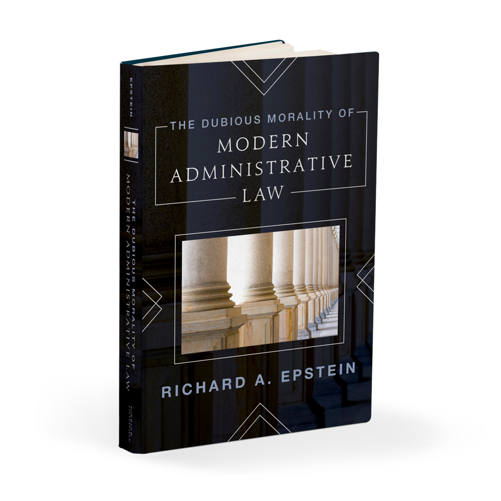Cover Design – The Dubious Morality of Modern Administrative Law